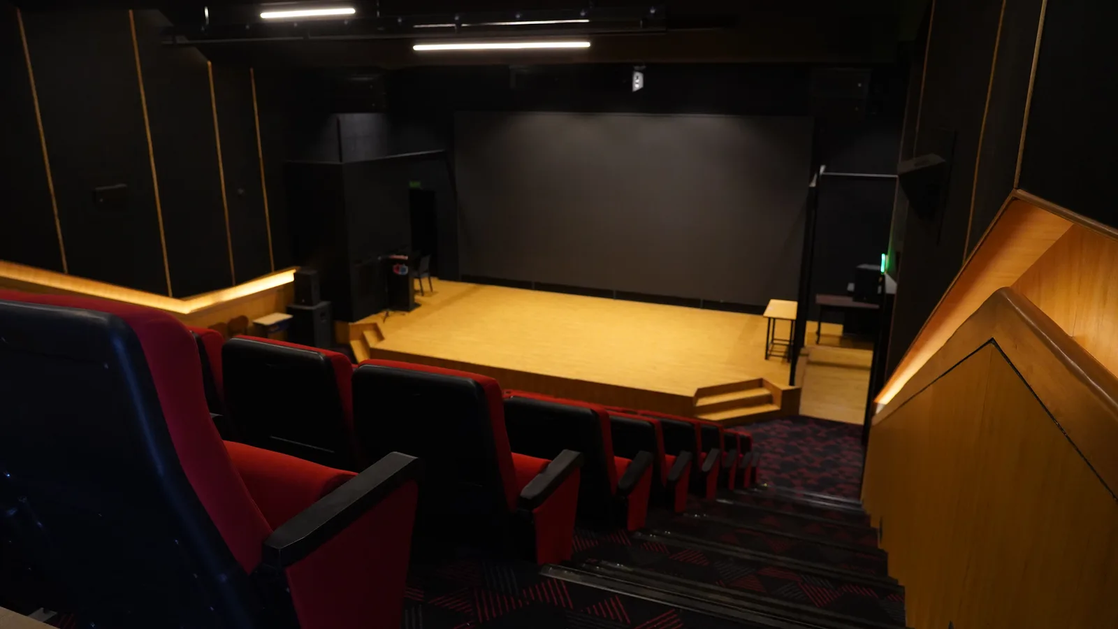The campus auditorium and stage