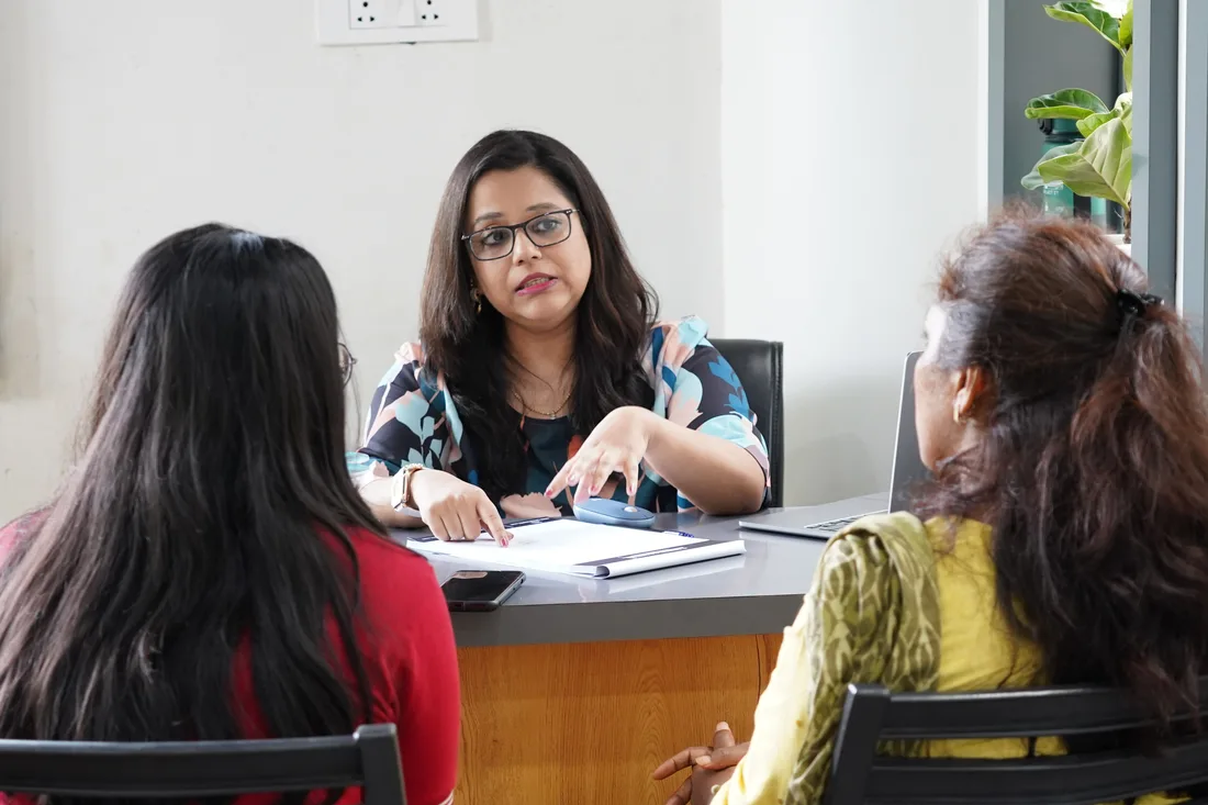 A student in a Career Sarthi guidance session
