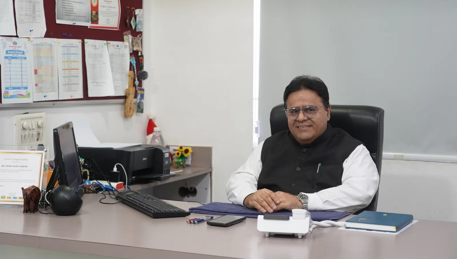 Mr. Yasin S. Khatri, Principal of Sacred Heart School, Kalyan