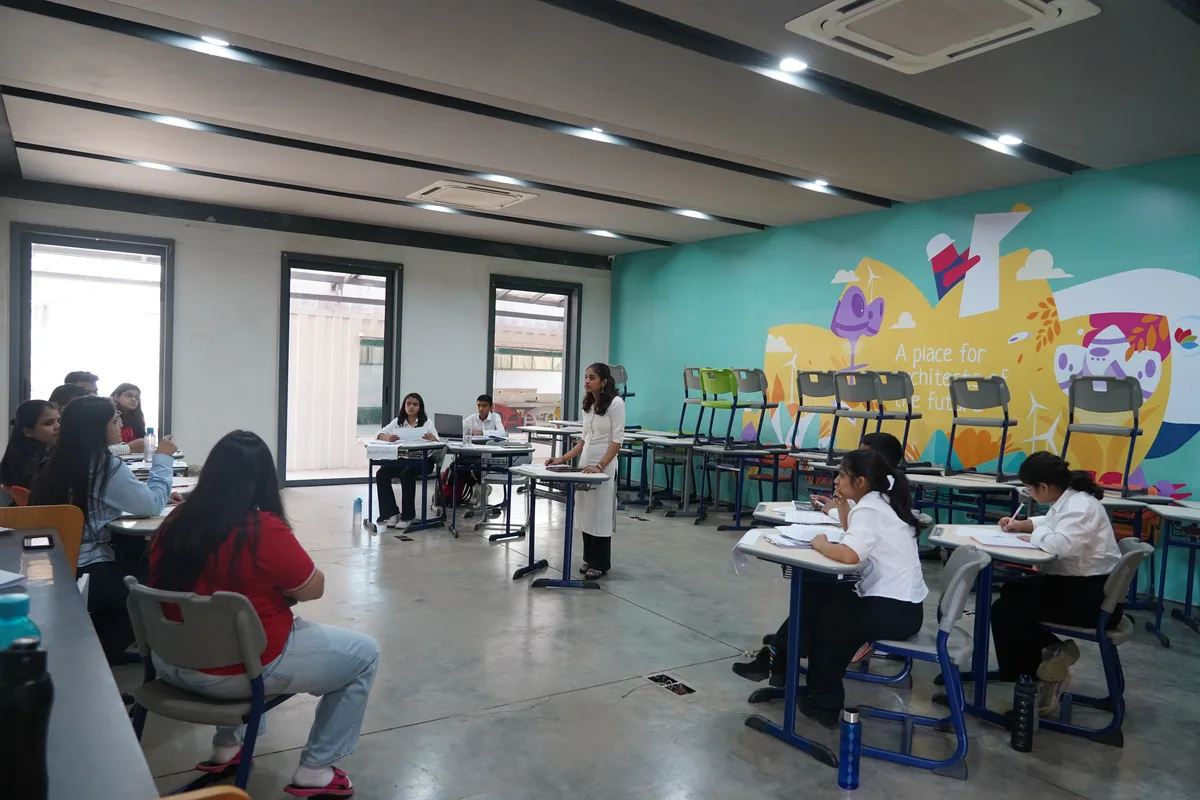 Students taking part in the Moot Court simulation