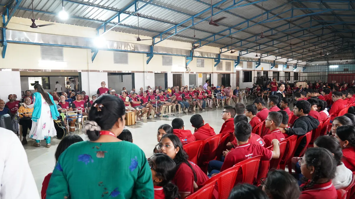 Students at St. Claret's Ashram